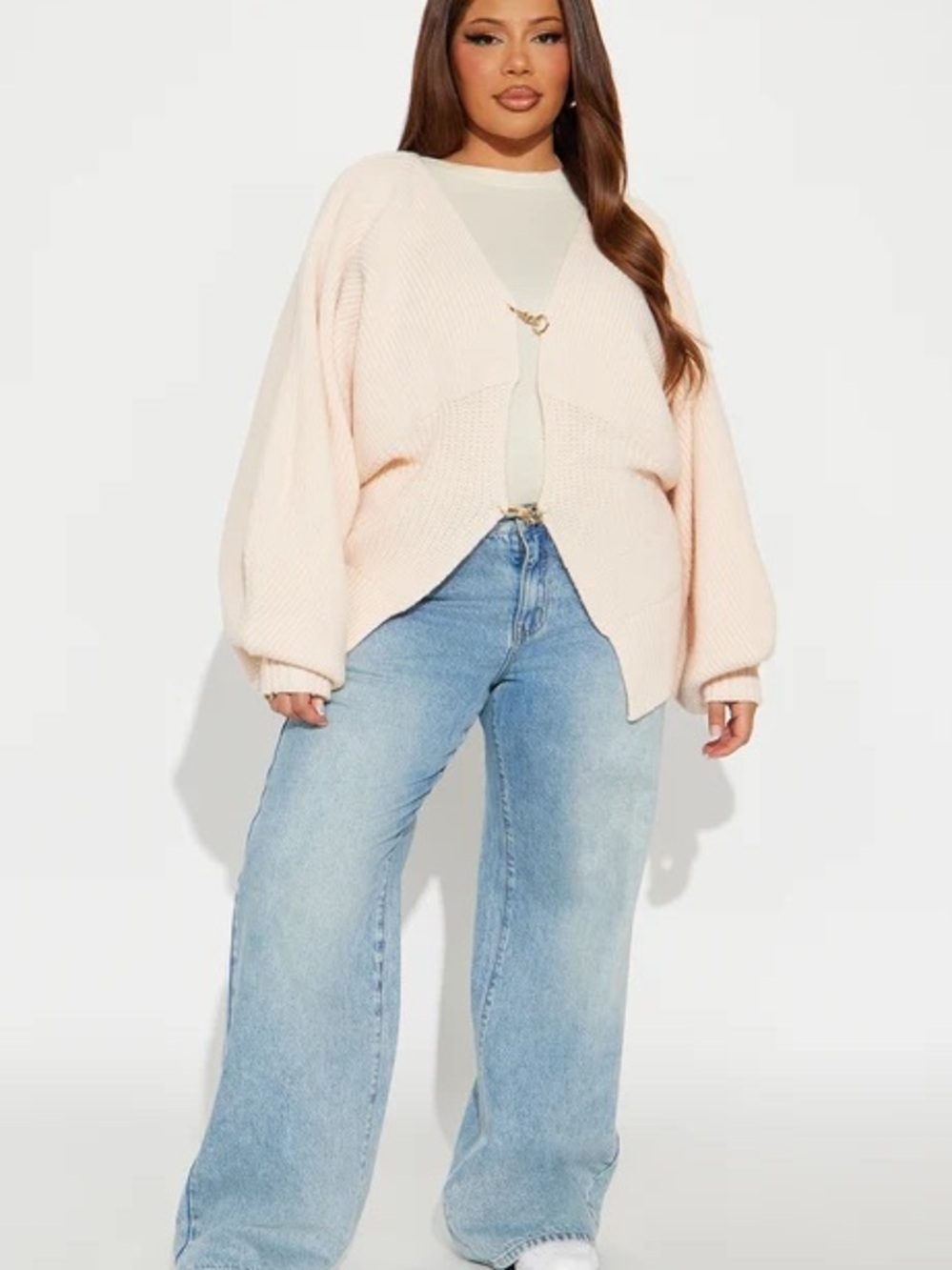 Chunky Open-Front Cardigan Sweater